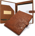 Professional Padfolio Portfolio Binder, Textured Embossing Faux Leather Folder by Mkobon