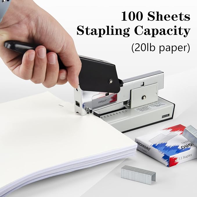 IMLIKE Heavy Duty Stapler with 2000 Staples: 100 Sheets High Capacity Manual - Image 3