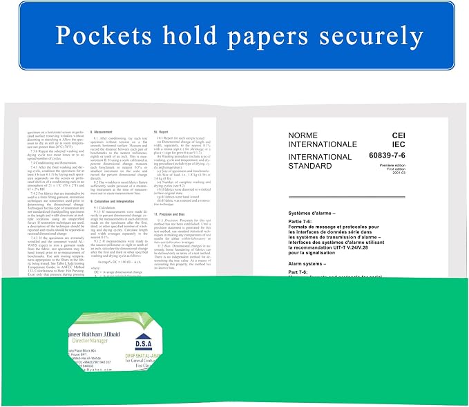 Zzrywuty 100 Packs Paper Green Folders - Image 3