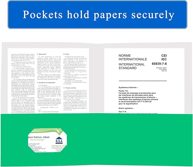 Zzrywuty 50 Packs Paper Green Folders - Image 3