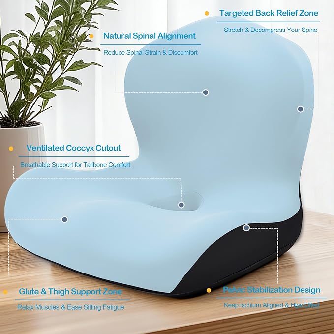 Seat Cushion, Office Chair Cushion, L-Shaped Ergonomic Car Seat Cushions - Image 5