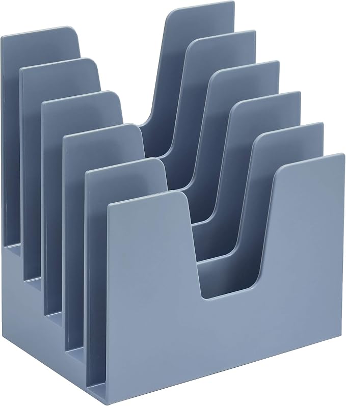 Acrimet 5 Section Incline File Sorter Organizer, Desktop Mail Holder, by Organizingyourlife