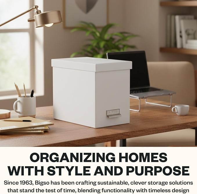 Bigso John Fiberboard Label Frame Desktop File Storage Box - Image 8