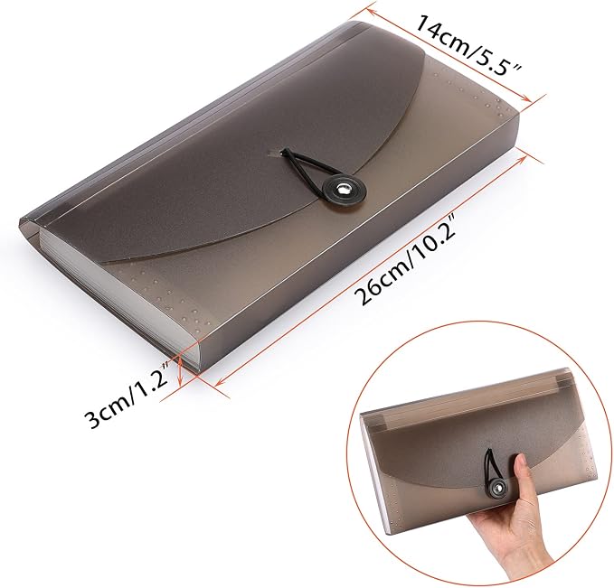 BTSKY Expanding Accordion File 13 Pockets Small Card Ticket Holder Storage - Image 2