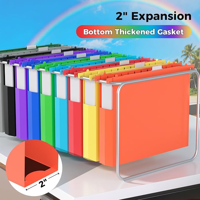 10pcs Hanging File Folders Letter Size, Plastic Hanging Folders, File Organizer - Image 6