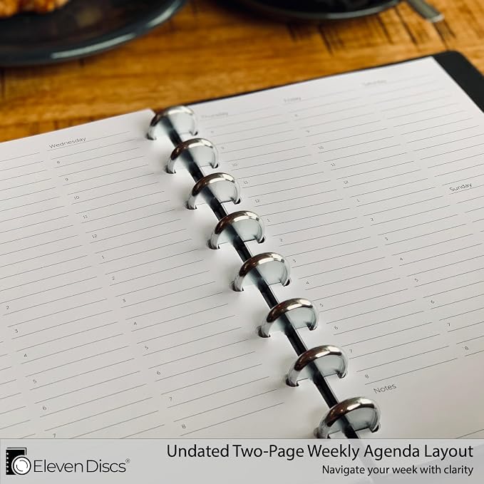 Eleven Discs Discbound Paper, Junior Size Undated Weekly Agenda Sheets - Image 3