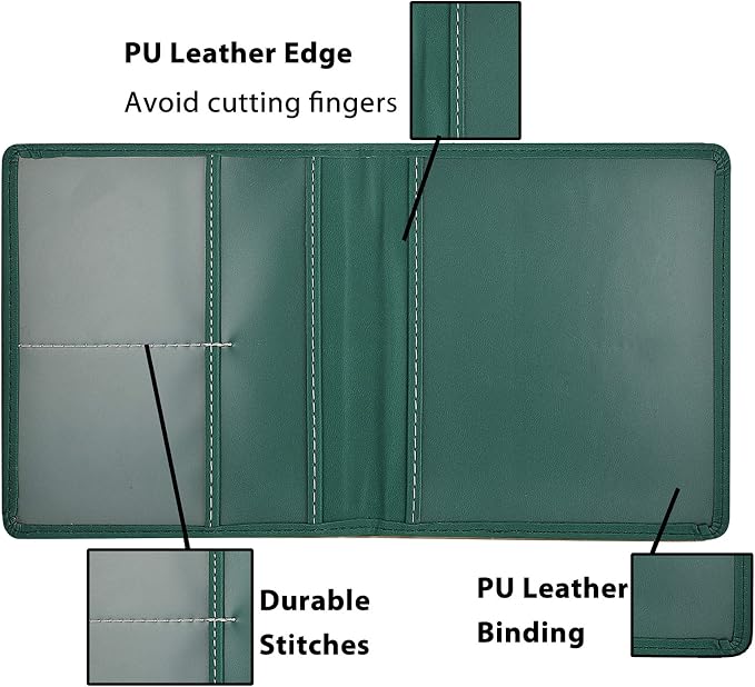 Car Registration and Insurance Holder, 5.5 x 5 Inch PU Leather Vehicle Glove - Image 5