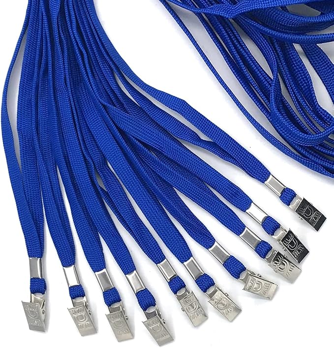 Bird Fiy 50 Pcs Cotton Lanyards Bulldog Clip 32-inch Flat Braid Neck Lanyard - Image 5