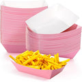 Yinkin 100 Pcs Paper Boat Food Trays 1 lb Disposable Nacho Trays Kraft Paper by Yinkin