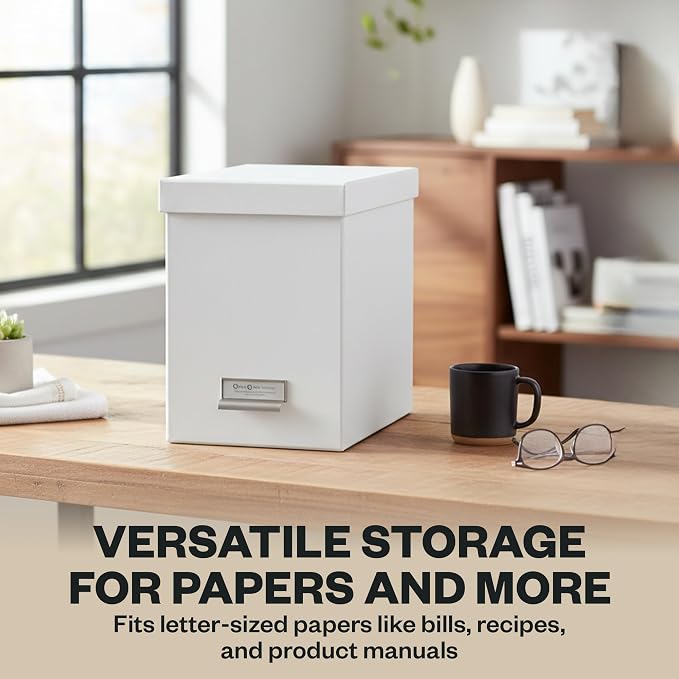 Bigso John Fiberboard Label Frame Desktop File Storage Box - Image 3