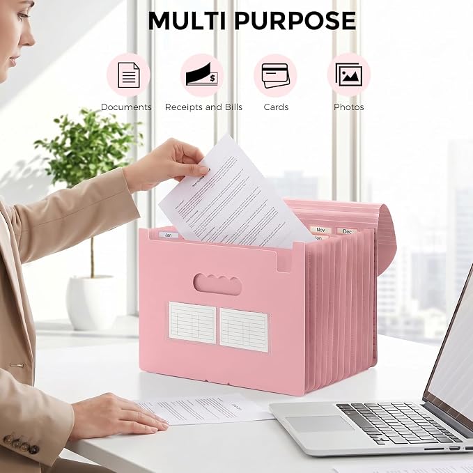 SKYDUE Accordion File Organizer, Expanding File Folder - Image 6