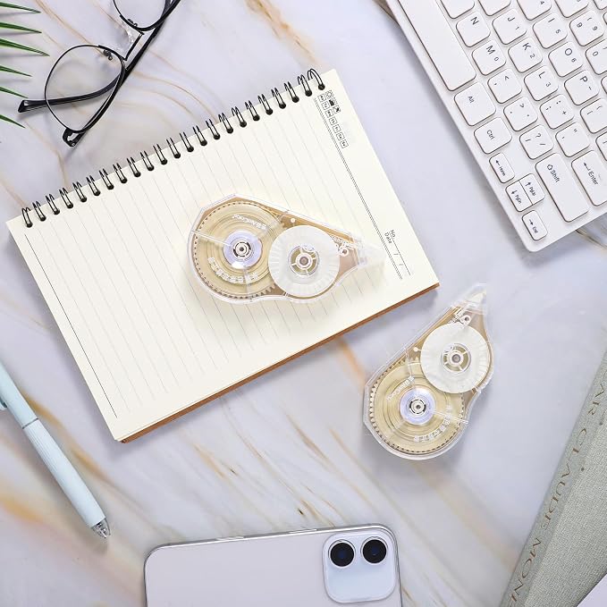100 Ft Long Correction Tape, Tear-Resistant Beige Correction Tape Smooth Glide - Image 6