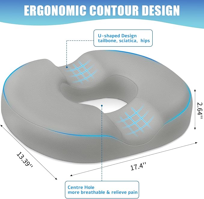 BlissTrends Donut Pillow Seat Cushion, Donut Chair Cushions - Image 2