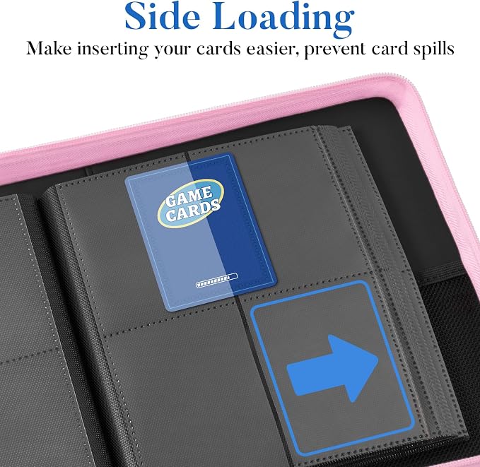 Fabmaker Premium 4 Pocket Zip Card Binder, Trading Card Binder - Image 5