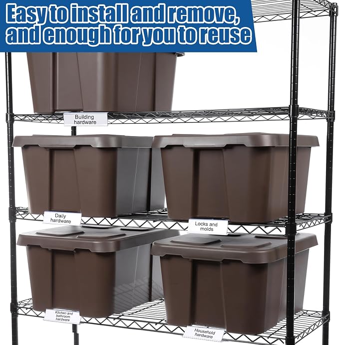 Kathfly 100 Pack Wire Shelf Label Holders Shelf Cable Tags - Image 7
