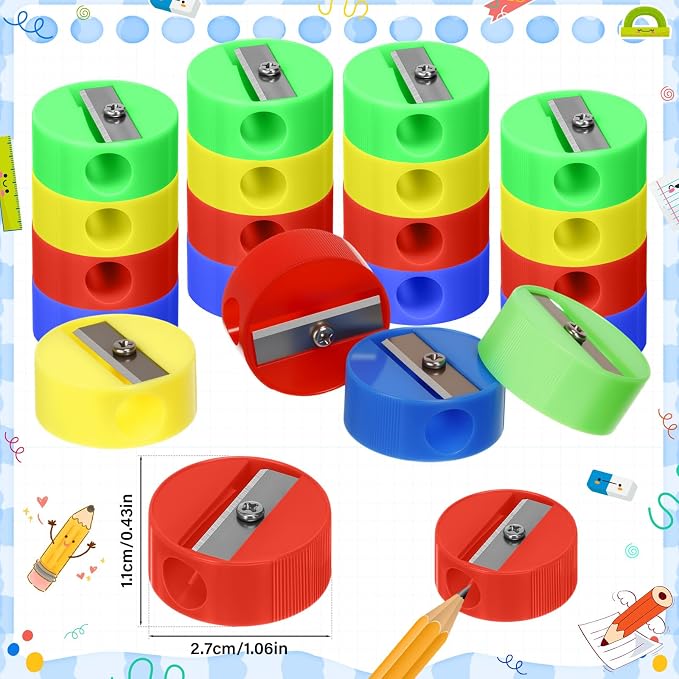 Fainne 1600 Pcs Pencil Sharpeners Bulk, Mini Manual Pencil Sharpeners Handheld - Image 2