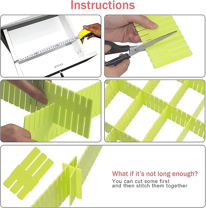 40Pcs Drawer Dividers, Adjustable Drawer Organizer - Image 3