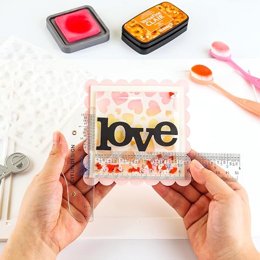 8PCS 6 Inches/15cm Acrylic Clear T-Square Ruler, Inches and Metric, T Square - Image 3