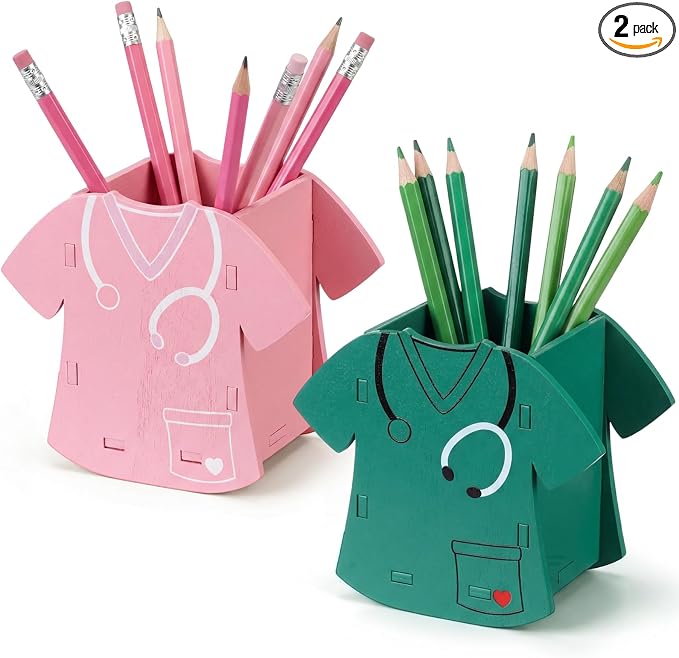 Sherr 2 Pcs Wood Pencil Holder Pencils and Sharpener Shaped Sharp and Dull Pen by Sherr