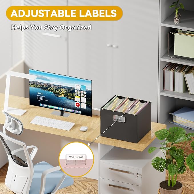 Legal Size Plastic Hanging File Folders Extra Capacity, 12 Pack Sturdy Legal - Image 5