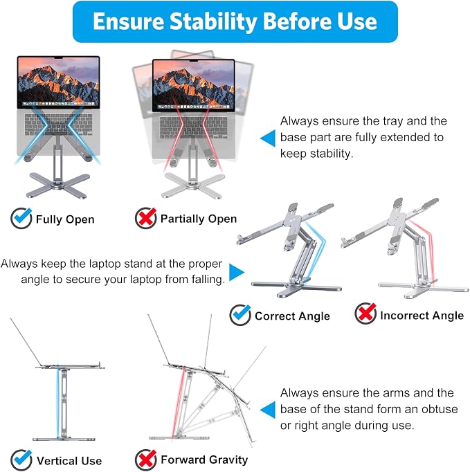 OMOTON 360° Rotating Laptop Stand Riser - Image 6