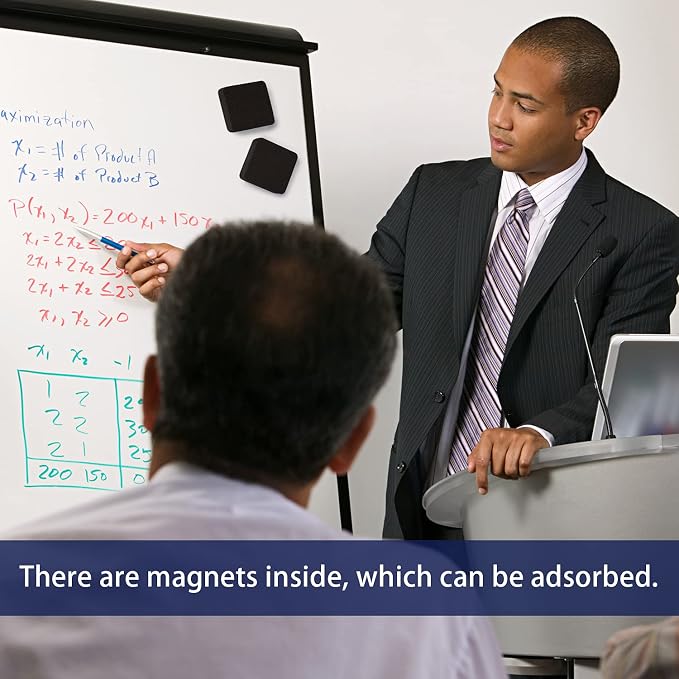 Dry Erase Erasers, Eeoyu 40 Pack Magnetic Whiteboard Dry Erasers Chalkboard - Image 7