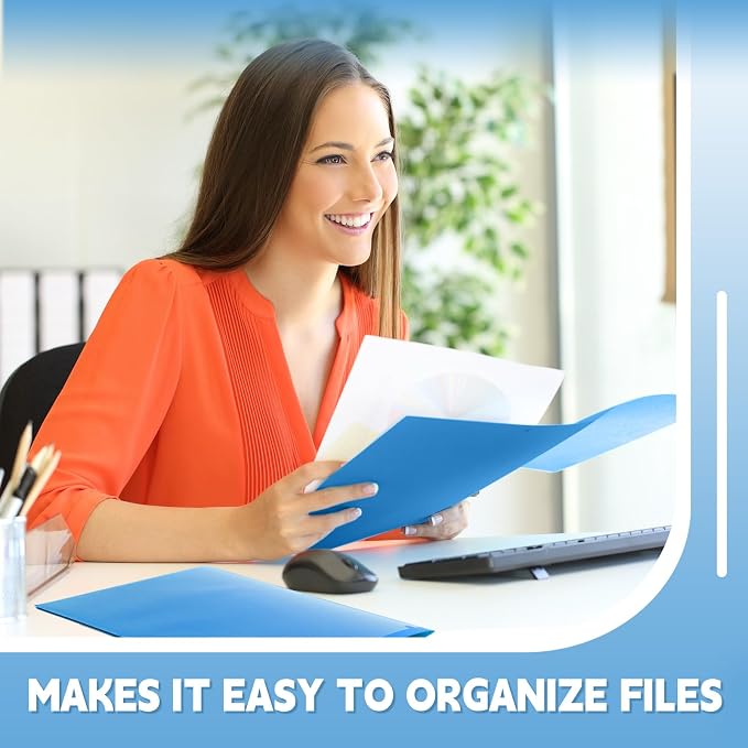 Henoyso 18 Pack Blue Plastic Folders - Image 6