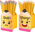 2 Pcs Pencil Shaped Pencil Holder Sharp and Dull Pencil Holder Wooden Dispenser by COCHIE