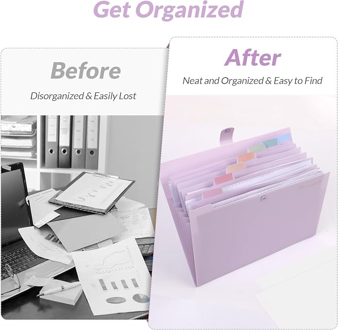 SKYDUE Expanding File Folder, Accordion File Organizer - Image 5