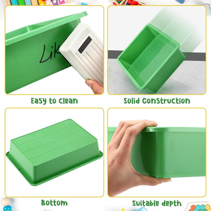 Hoteam 10 Pcs Flat Storage Organizer Tray Bin Paper Tray - Image 2