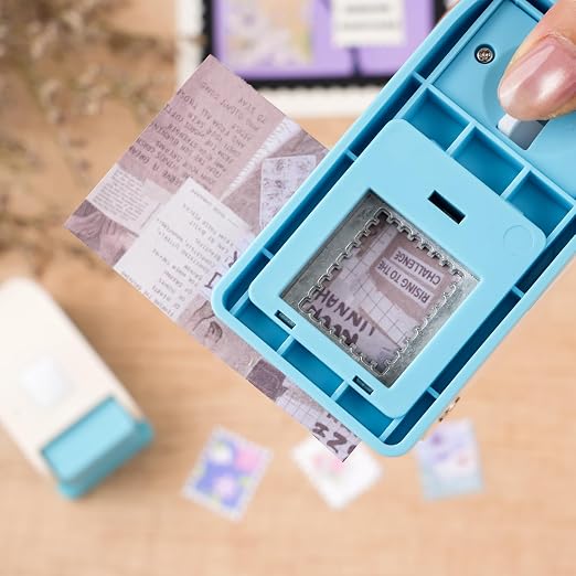2 Pcs Stamp Punch, 1x0.8inch & Mini 0.6x0.5inch Rectangle Postage Stamps Shaped - Image 7