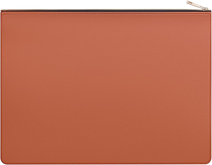 PU Leather A4 File Folder Zipper Document Holder Envelope Folder Case by enyuwlcm