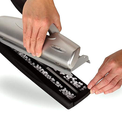 Swingline 3 Hole Punch, 20 Sheet Capacity Three Hole Puncher 3 Ring, Adjustable - Image 4