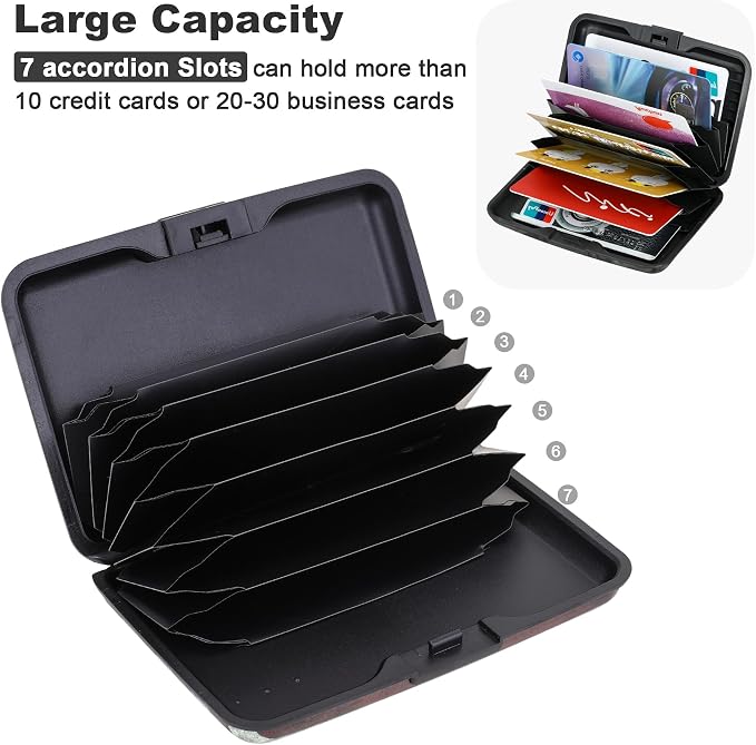 ELFISH Mini RFID Aluminum Wallet Credit Cards Holder Business Card Case Metal - Image 5