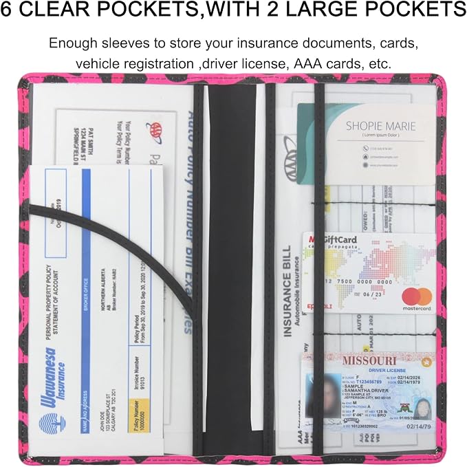 LumiMokki Premium Car Registration & Insurance Card Holder - Image 4