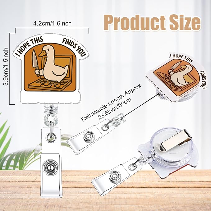 Feifeiya 24 Pcs Funny Badge Reel Nurse Cute Retractable Name ID Clip Badge - Image 2