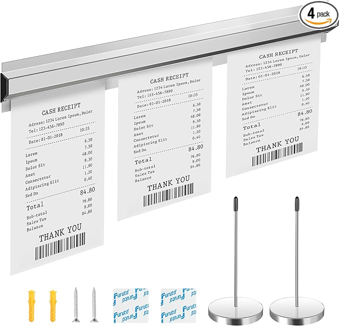 17 Inch Aluminum Ticket Holder Rail by Unknown