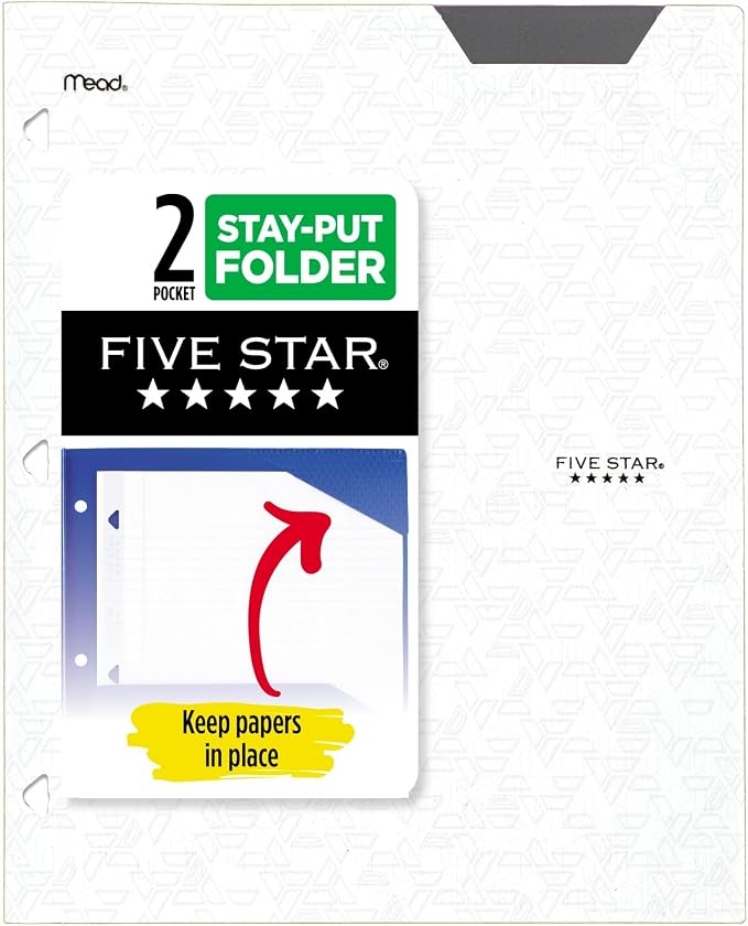 Five Star 2-Pocket Folder, Plastic Folder by FiveStar