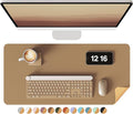 YSAGi Double-Sided Desk Pad, Leather Desk Mat, Eco Cork Desk Pad Protector by YSAGi