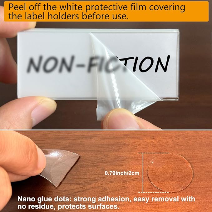 ChanQnTon Acrylic Shelf Labels, L-Shape Book Shelf Labels, Price Tags, Sign - Image 6