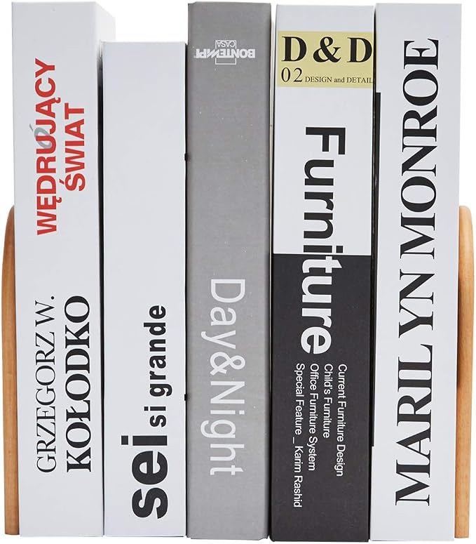 Pandapark Wood Bookends, Non-Skid Bookend - Image 4