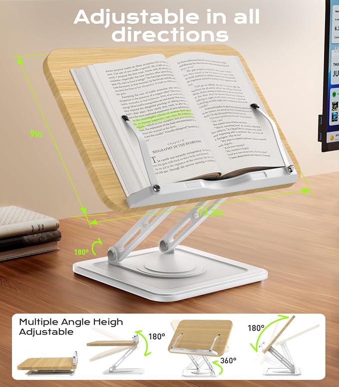 Book Stand for Reading, Adjustable Book Holder - Image 6