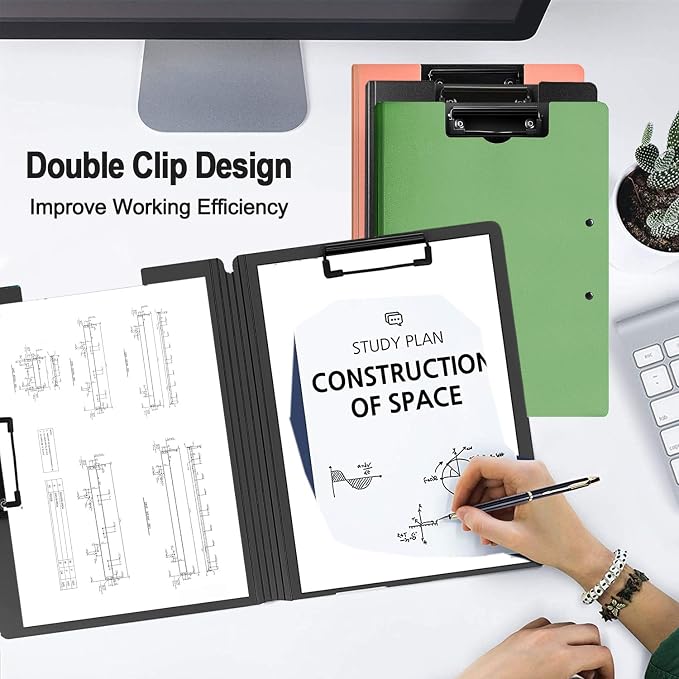 10 Pack Foldable Clipboards, A4 Clipboard Folder, Office Clipboard Folder - Image 2