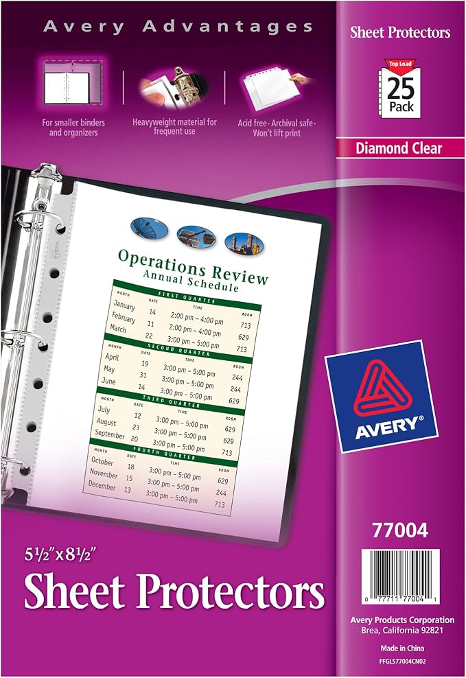 Avery Diamond Clear Heavyweight Sheet Protectors by Avery