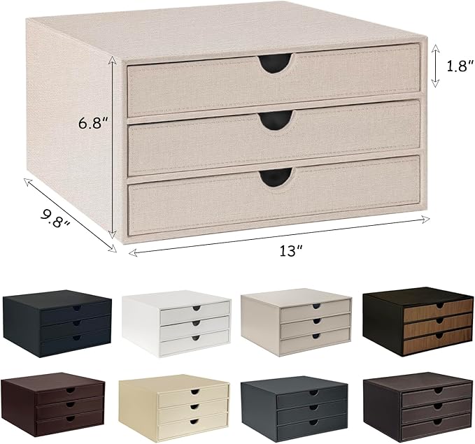 UnionBasic Document Organizer, 3-Drawer File Cabinet Document Storage Box - Image 3