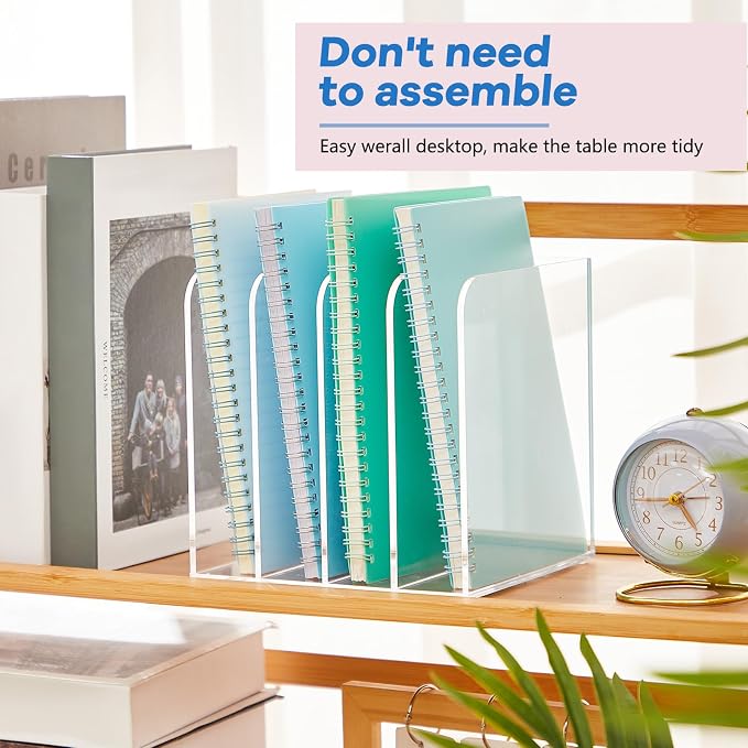 Suzile Clear Acrylic Magazine File Holder - Image 4