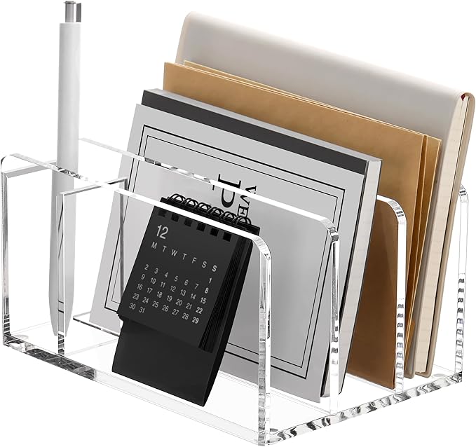 SANRUI Acrylic Mail Sorter Desktop Organizer by SANRUI