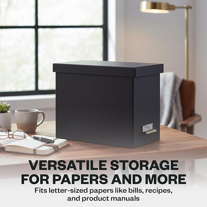 Bigso John Fiberboard Label Frame Desktop File Storage Box - Image 4