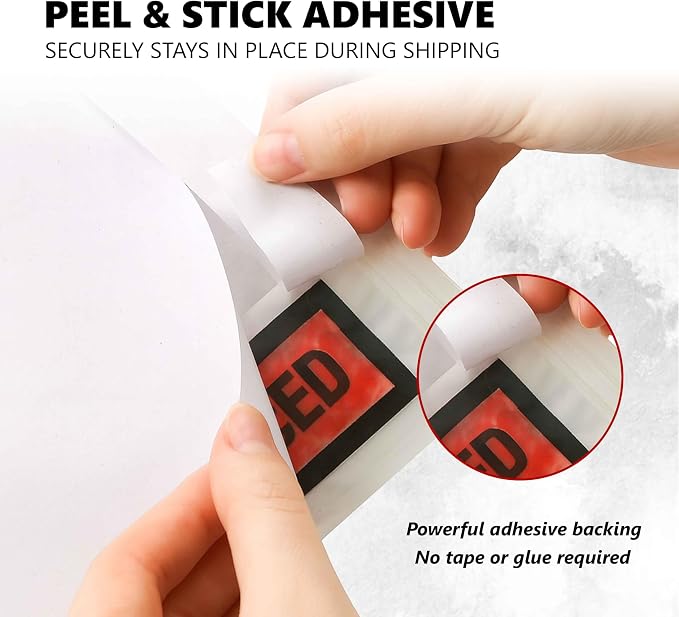 Pack of 1200 Packing Slips Pouches 4.5" x 5.5", Shipping Label Sleeves - Image 4