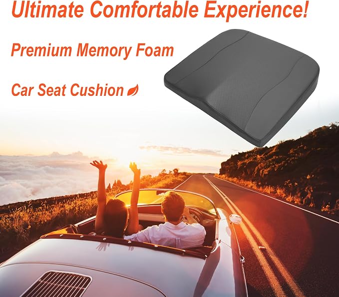 Lofty Aim Car Seat Cushion, Comfort Memory Foam Car Cushions - Image 2